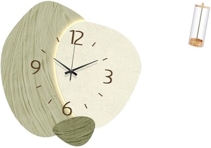 Baoblaze Silent Cartoon Wall Clock Decorative Organizer for Kitchen Office Farmhouse Makeup Brushes Bar Room Counter Transparent Holder
