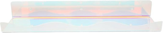 Ipetboom Colorful Iridescent Acrylic Wall Shelf for Perfume and Nail Polish Storage, Floating Makeup Organizer Rack for Bedroom and Bathroom Display