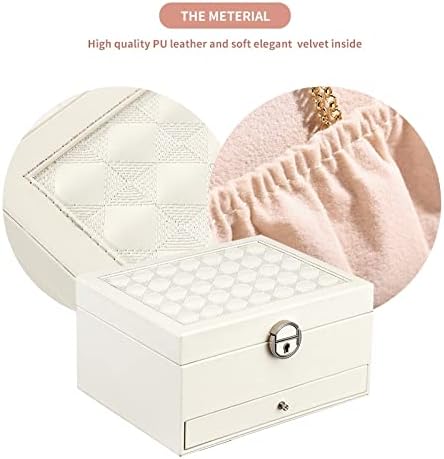 Makeup Organizers Multilayer Jewelry Box Storage Box PU Leather Storage Box Watch Earring Necklace Ring Jewelry Box 8.85 Inches Jewelry Case