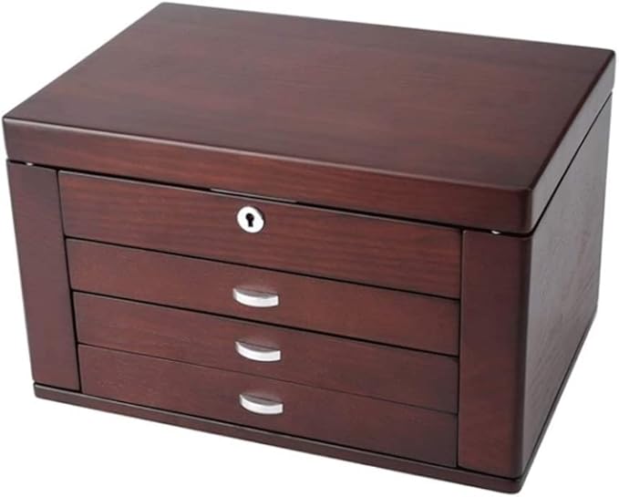 Jewellery Box Makeup Organizer Jewelry Case Organizer Jewelry Storage European Wooden Jewelry Box Multi-Layer With Lock Storage Box Bracelet Necklace Ring Jewelry Box Jewelry Storage Box Jewelry Box J