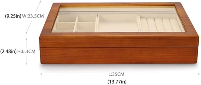 Makeup Organizers Multifunctional Jewelry Box Wooden Jewelry Storage Box Ring Display Tray Bracelet Storage Box Jewelry Case