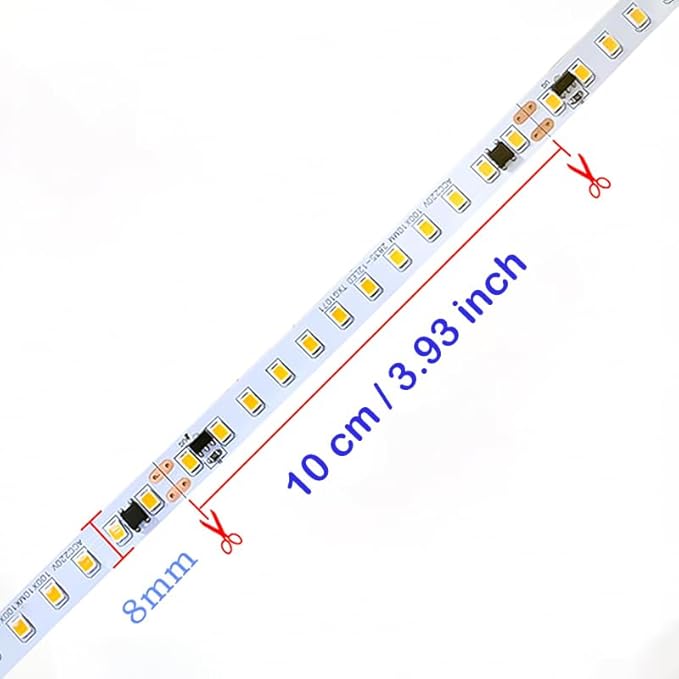 110V LED Strip Lights 120leds/m Flexible LED Tape, No Power Supply Needed (Warm White 3000K, 32.8FT), LED-STL120