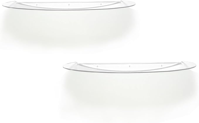 SetGame 2-Pack 24 Inch Acrylic Wall Shelves Wall Decor Wall Mounted, Floating Bookshelves Wall Ledge Shelf, Acrylic Shelves for for Action Figures Display, Room Décor, Space Saving, Items Organizer