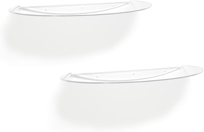 SetGame 2-Pack 24 Inch Acrylic Wall Shelves Wall Decor Wall Mounted, Floating Bookshelves Wall Ledge Shelf, Acrylic Shelves for for Action Figures Display, Room Décor, Space Saving, Items Organizer