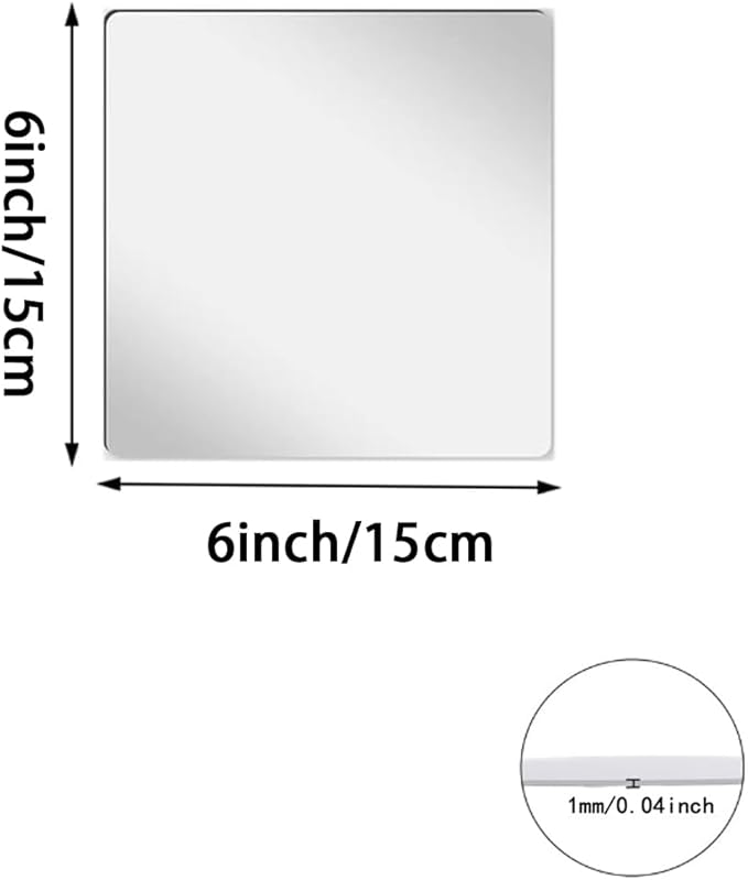 30PCS Square Mirrors for Centerpieces for Tables, 6" Square Flat Mirrors Trays Plates for Centerpieces for Table Decorations, Square Mirror Candle Plates for Wedding Table Centerpieces