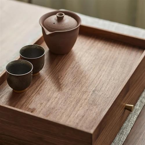 Black Walnut Ring Box - Elegant Solid Wood Jewelry Organizer for Desk & Office - Perfect Storage for Rings, Tea Cakes, Cosmetics - Ideal Gift for Women