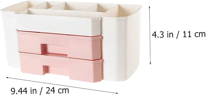 Desktop Jewelry Storage Box Drawer 1 Piece Makeup Organizer Compact Cosmetic Storage Case for Rings Earrings and Bracelets for Vanity Table Organization