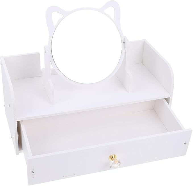 Ipetboom Makeup Mirror Storage Case Vanity Mirror Organize Cosmetics Countertop