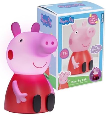 Paladone Peppa Pig Figure Lamp with Sound - Officially Licensed Baby Night Light, Kids Bedroom Accessories & Decor