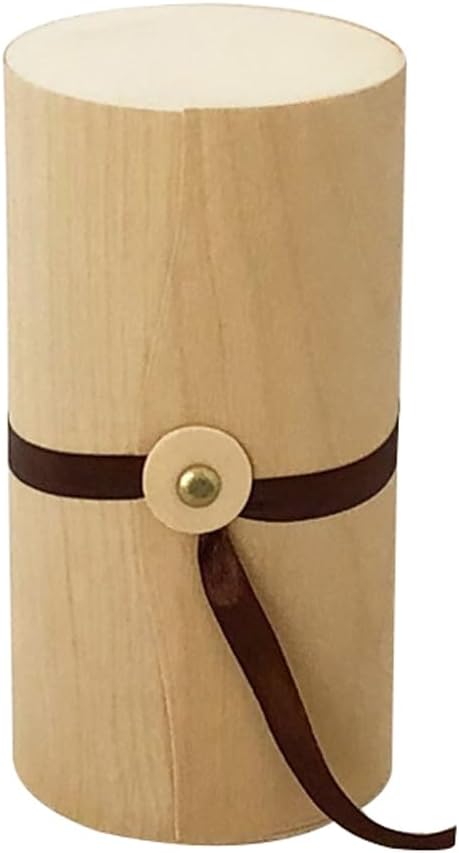 Natural Birch Bark Box Handmade Fruit Tray Bread Basket Biscuit Cookies Tea Box Eyeglasses Phone Case Bread Jewelry Watch Storage Package Cylinder Veneer Case (85x85x160)