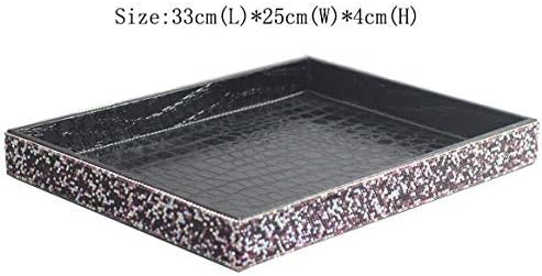 Classic Bling Rhinestone Jewelry or Makeup Storage Box Organizer Display Storage case for Desk or Table (Black+Purple)
