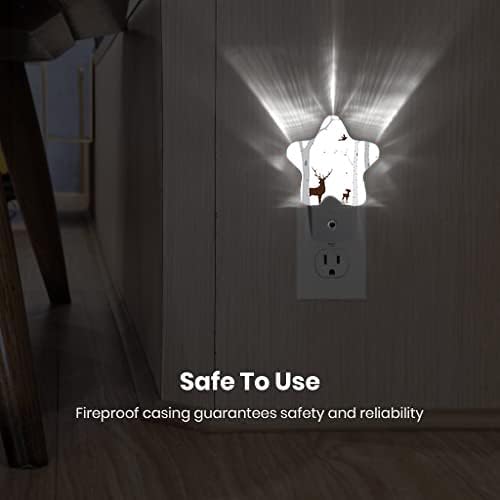 Night Light Plug-in into Wall Dusk to Dawn Smart Sensor White Led Nightlight for Bedroom Bathroom Kitchen Hallway Stairs Energy Efficient Decor Desk Lamp Beach Decor