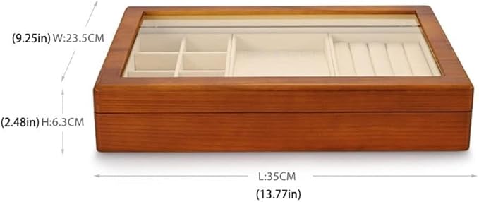 Makeup Organizers Multifunctional Jewelry Box Wooden Jewelry Storage Box Ring Display Tray Bracelet Storage Box Jewelry Case (Color : B2)
