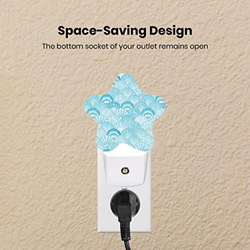 Night Light Plug-in into Wall Dusk to Dawn Smart Sensor White Led Nightlight for Bedroom Bathroom Kitchen Hallway Stairs Energy Efficient Decor Desk Lamp Beach Decor