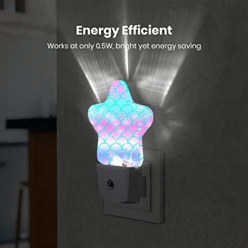 Night Light Plug-in into Wall Dusk to Dawn Smart Sensor White Led Nightlight for Bedroom Bathroom Kitchen Hallway Stairs Energy Efficient Decor Desk Lamp Beach Decor