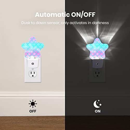 Night Light Plug-in into Wall Dusk to Dawn Smart Sensor White Led Nightlight for Bedroom Bathroom Kitchen Hallway Stairs Energy Efficient Decor Desk Lamp Beach Decor