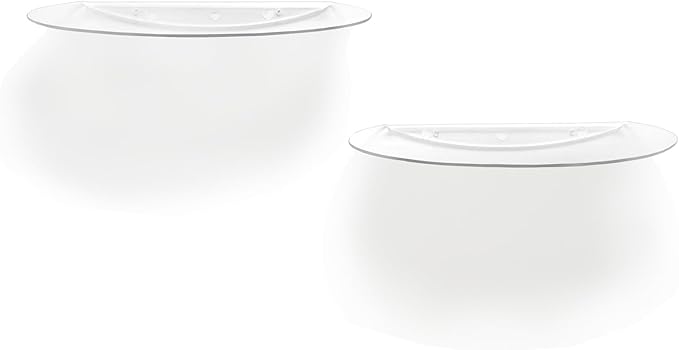 SetGame 2-Pack Acrylic Small Wall Shelves Wall Decor Wall Mounted, 12" Floating Wall Ledge Shelf, Acrylic Shelves for for Action Figures Display, Room Décor, Space Saving, Items Organizer,Clear