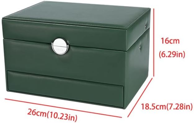 Makeup Organizers Jewelry Box Storage Box Three Drawer Type Jewelry Box Can Store Display Ring Bracelet Necklace Earrings Watch Jewelry Case (Color : Black)