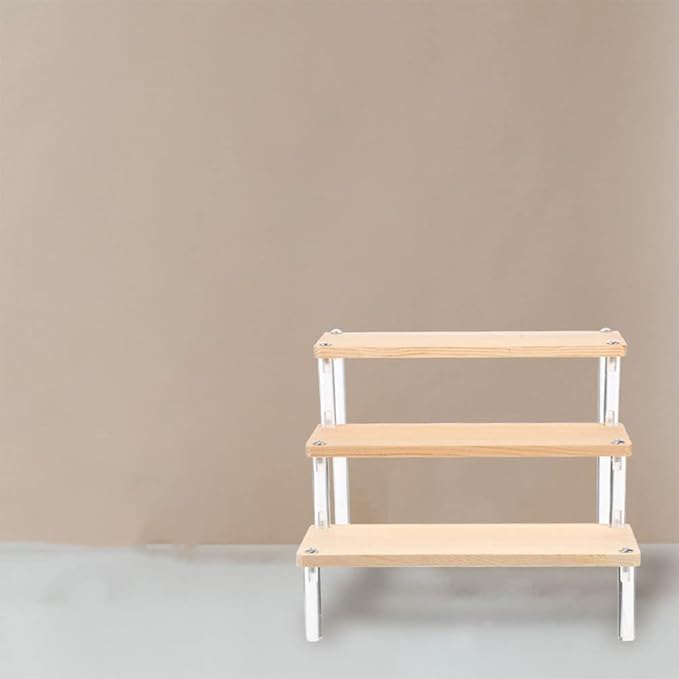 Hemoton Sturdy Jewelry Holder Ladder Shaped Dessert Stand Makeup Organizer for Home Compact Display Rack for Jewelry Cosmetics and Desserts Versatile and Lightweight Design