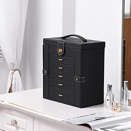 New Multilayer Jewelry Organizer Large Jewelry Box High Capacity Jewelry Casket Makeup Storage Beauty Travel Box