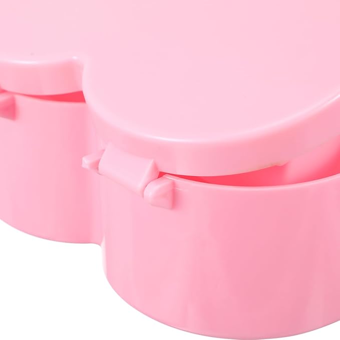 Cabilock Heart Shaped Jewelry Box for Girl: Pink Jewelry Storage Organizer with Heart Make up Mirror Jewelry Display Case Pendant Necklace Box for Earrings Rings Bracelets