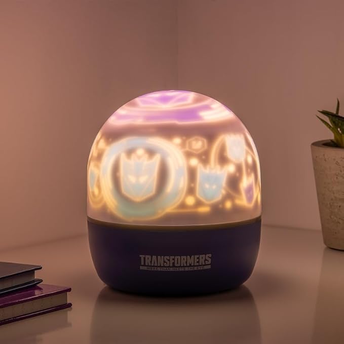 Transformers Projection Light Officially Licensed Room Decor for Boys and Girls Autobots Night Light Includes Two Scenes and Sound, Action Figure Gift | Paladone