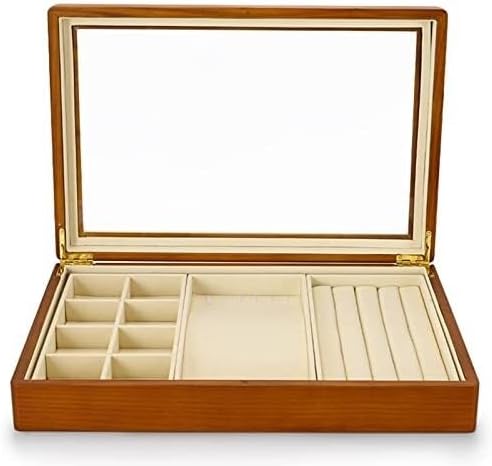 Makeup Organizers Multifunctional Jewelry Box Wooden Jewelry Storage Box Ring Display Tray Bracelet Storage Box Jewelry Case (Color : B1)
