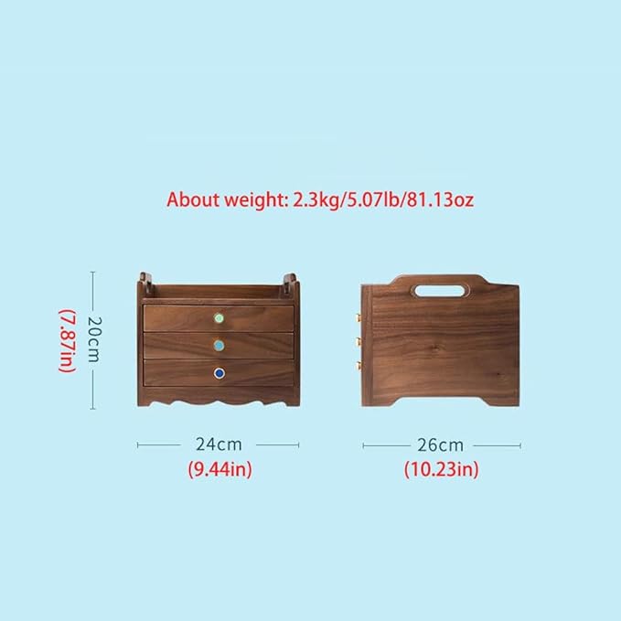 Makeup Organizers Jewelry Box Storage Box Multi-Layer Drawer Jewelry Box Wooden Box Can Store Display Ring Bracelet Necklace Earrings Watch Jewelry Case