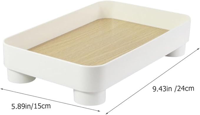 Wooden Storage Tray Makeup Organizer for Vanity Decorative Bathroom Vanity
