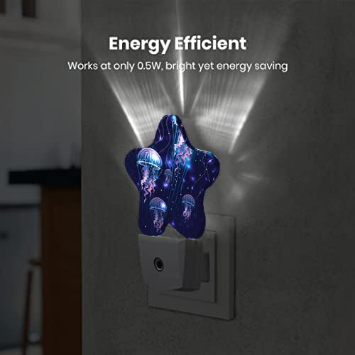 Night Light Plug-in into Wall Dusk to Dawn Smart Sensor White Led Nightlight for Bedroom Bathroom Kitchen Hallway Stairs Energy Efficient Decor Desk Lamp Beach Decor