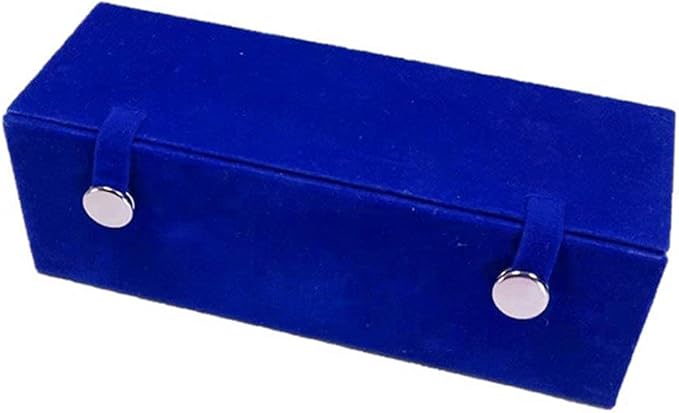 atorakushon Combo Blue Multipurpose Velvet Folder Earring & Ring Box case Jewellery Organizer Pouch Travelling Box