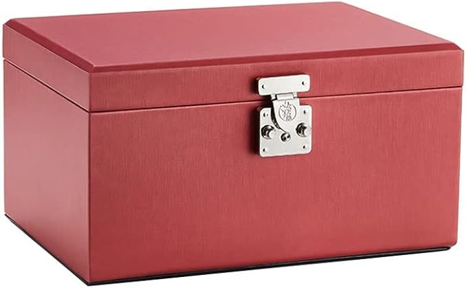 Makeup Organizers Lockable Jewelry Box Storage Box Four-Layer Jewelry Box Can Store Rings Bracelets Necklaces Earrings and Watches Jewelry Case (Color : C) (D)