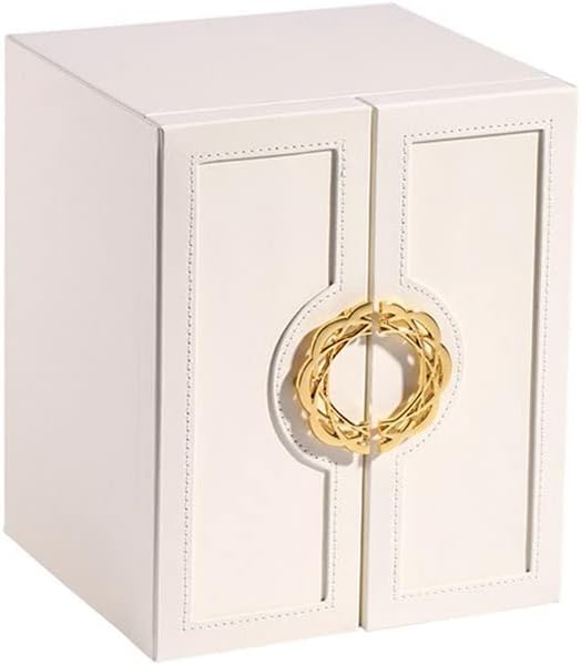 Makeup Organizers Jewelry Box Double Door Five Drawer Storage Box Ring Earring Necklace Bracelet Watch Storage Box Built-in Flannel Jewelry Case