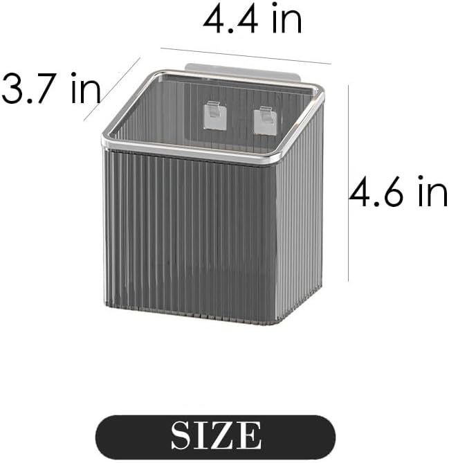 Floating Shelves | Space-Saving Floating Organizer for Kitchen, Bathroom & Office | Plastic Storage Shelves for Makeup & Home Decor (Grey and Silver)