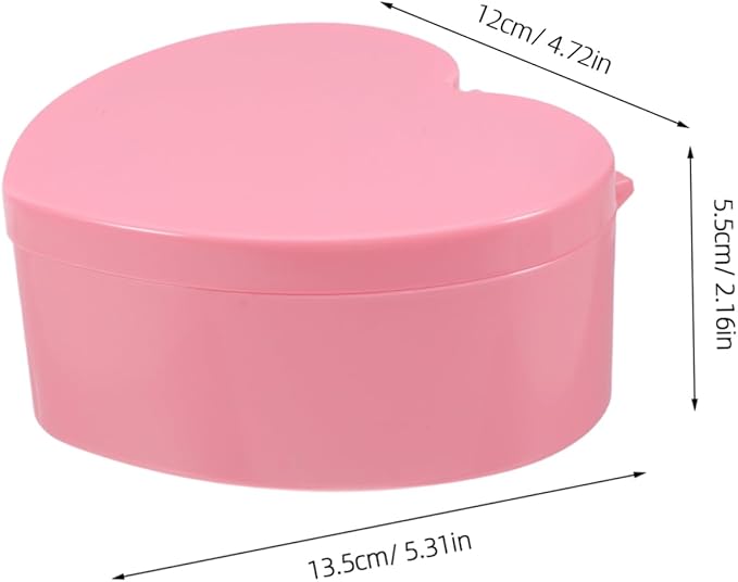 PRETYZOOM 2pcs Heart-shaped Jewelry Box Mirror Storage for Travel Hair Accessories for Girls Kawaii Organizers Makeup Box Mirror