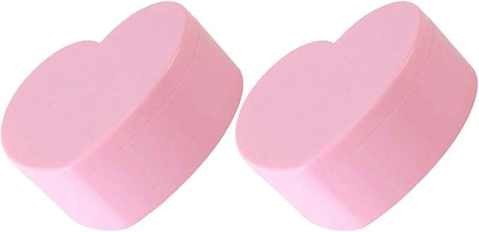 2pcs Heart Shaped Jewelry Box, Small Double Layer Trinket Organizer with Makeup Mirror, Earring and Ring Storage Case in Cherry Blossom Pink for Bedroom Use