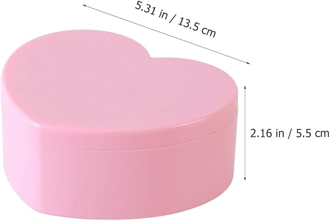 Heart Shape Jewelry Box 5pcs Double Layer Jewelry Case with Mirror Trinket Keepsake Box Makeup Cosmetics Storage Jewelry Organizer for Earring Necklace Bracelet Watch
