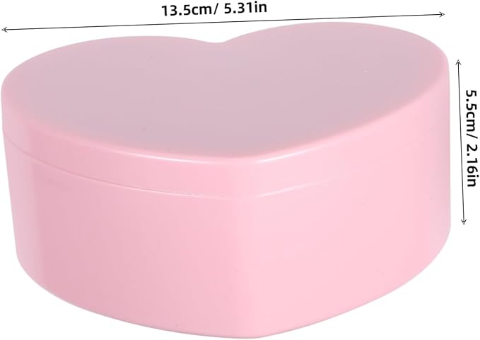 2pcs Heart Shaped Jewelry Organizer Makeup Mirror Dual-layer Decorative Box for Earrings and Bracelets Girls Women and Special Occasions