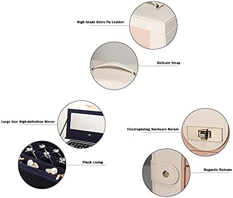 Jewelry Organizer 360 Rotating Transparent Jewelry Organizer Cosmetic Storage Box Earring Necklace Display Makeup Organizer for Woman Jewelry Box