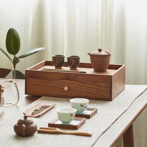 Black Walnut Ring Box - Elegant Solid Wood Jewelry Organizer for Desk & Office - Perfect Storage for Rings, Tea Cakes, Cosmetics - Ideal Gift for Women