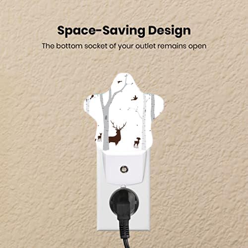 Night Light Plug-in into Wall Dusk to Dawn Smart Sensor White Led Nightlight for Bedroom Bathroom Kitchen Hallway Stairs Energy Efficient Decor Desk Lamp Beach Decor