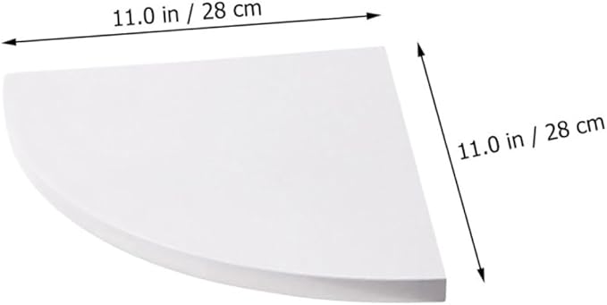 Cabilock White Corner Wall Shelf Stable Triangular Storage Plank for Home Office Bedroom Bathroom Sturdy Lightweight Shelf for Bottles Books Jars Makeup Organizers Space Saving Wall Mounted