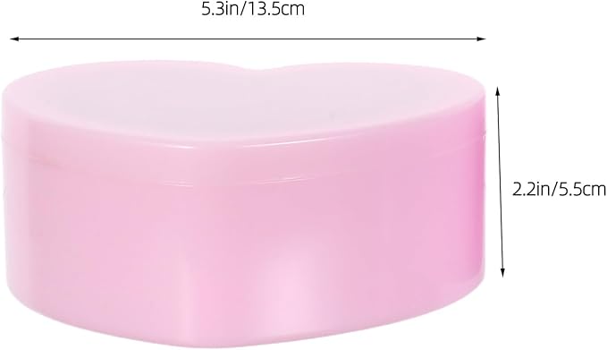 SUPVOX 2pcs Jewelry Box Heart Shaped Double Layer Organizer with Makeup Mirror Plastic Storage Case for Hair Accessories and Trinkets Bedroom