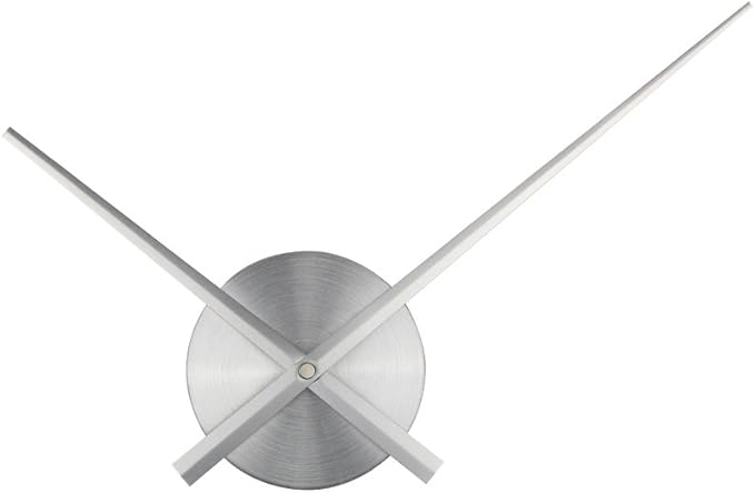Timelike 3D Clock Hands, DIY Large Clock Hands Needles Wall Clocks 3D Home Art Decor Quartz Clock Mechanism Accessories (Silver)
