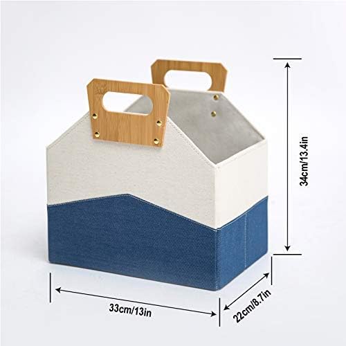 EZDeco Magazine Basket Holder,Magazine Rack Floor,Newspaper Book Storage Bin Foldable Document File Holder,File Folder Organizer for Home or Office