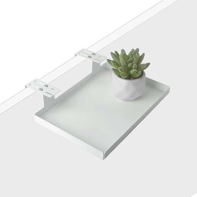 Office Cubicle Shelf - 8.3'' x 5.5'' x 1.7'' Storage Organizer Floating Corner Rack Hanging Shelf Adjustable Home Office Essentials for Planter Statue Decor Photo Frame 1 Pack