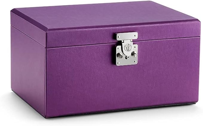 Makeup Organizers Lockable Jewelry Box Storage Box Four-Layer Jewelry Box Can Store Rings Bracelets Necklaces Earrings and Watches Jewelry Case (Color : C) (D)