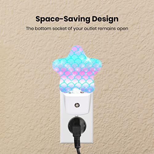 Night Light Plug-in into Wall Dusk to Dawn Smart Sensor White Led Nightlight for Bedroom Bathroom Kitchen Hallway Stairs Energy Efficient Decor Desk Lamp Beach Decor
