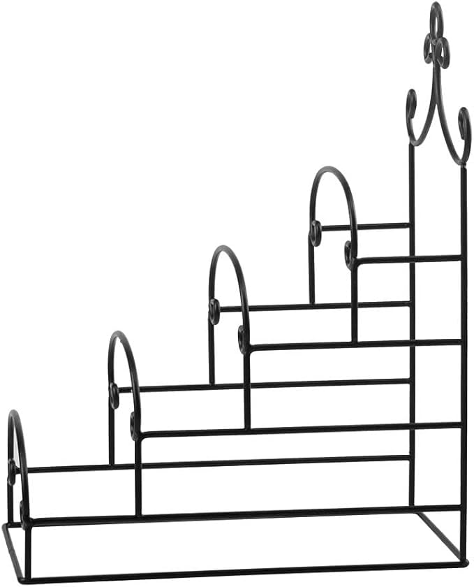 Artliving 4-Tier Metal Scrollwork Dish Rack Plate Rack Display Stand Holder Cabinet Organizer Set of 2