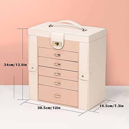 Jewelry Organizer 360 Rotating Transparent Jewelry Organizer Cosmetic Storage Box Earring Necklace Display Makeup Organizer for Woman Jewelry Box